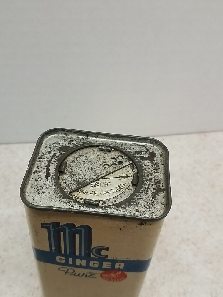 Vintage McCormick Spice Co. Ginger Unopened Advertising Tin Baltimore MD