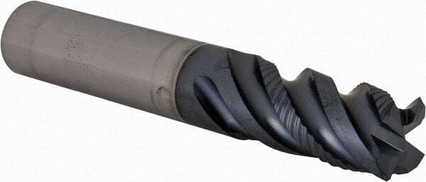 Iscar 1/2" Diam, 1" LOC, 4 Flute Solid Carbide Roughing & Finishing Corner Ch...