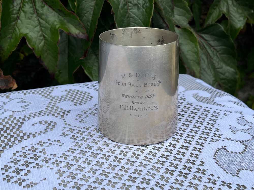 Vintage silver plated Golf Cup. dated 1957.