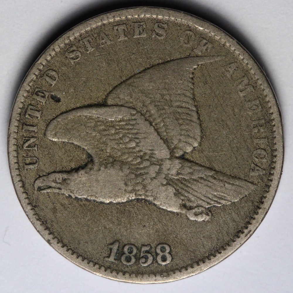 1858 S.L. Flying Eagle Cent Penny VF E107 ITEM