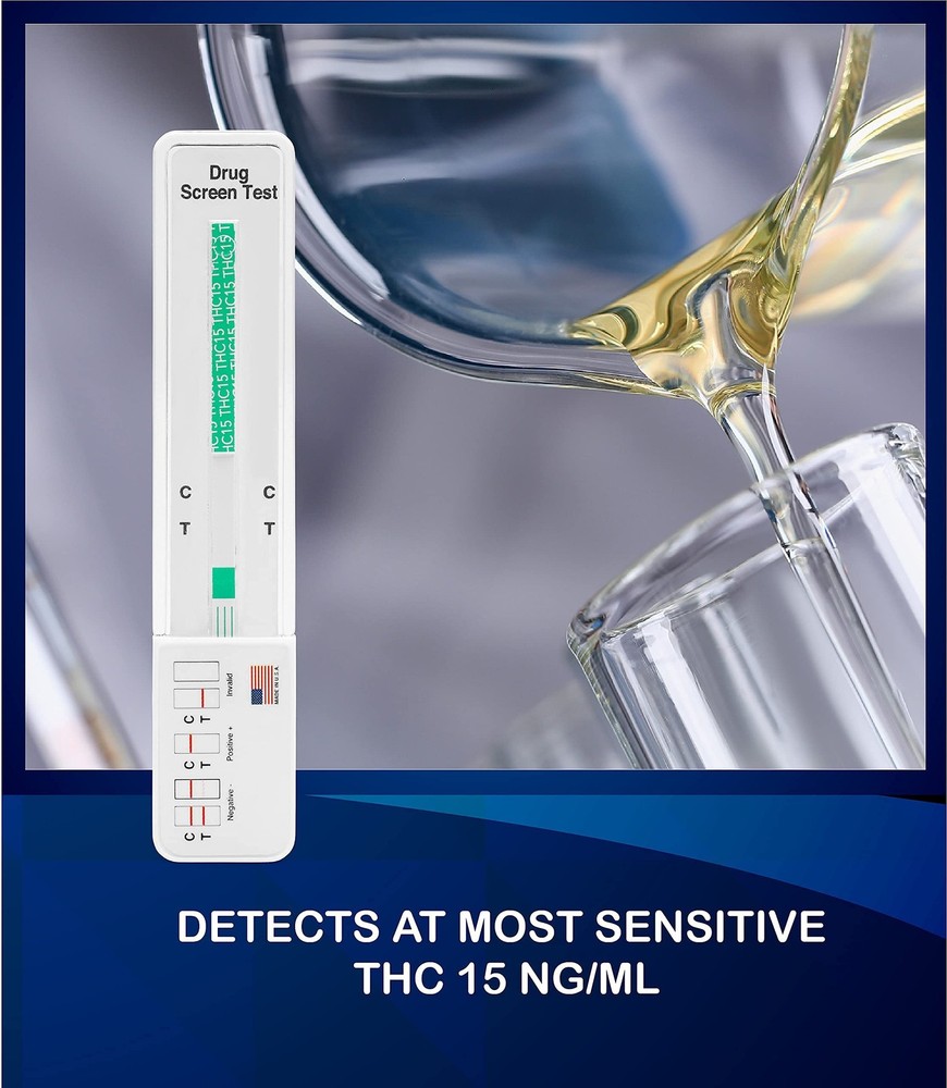 Marijuana THC Drug Test Kit 15 ng/mL Single Panel Home Testing