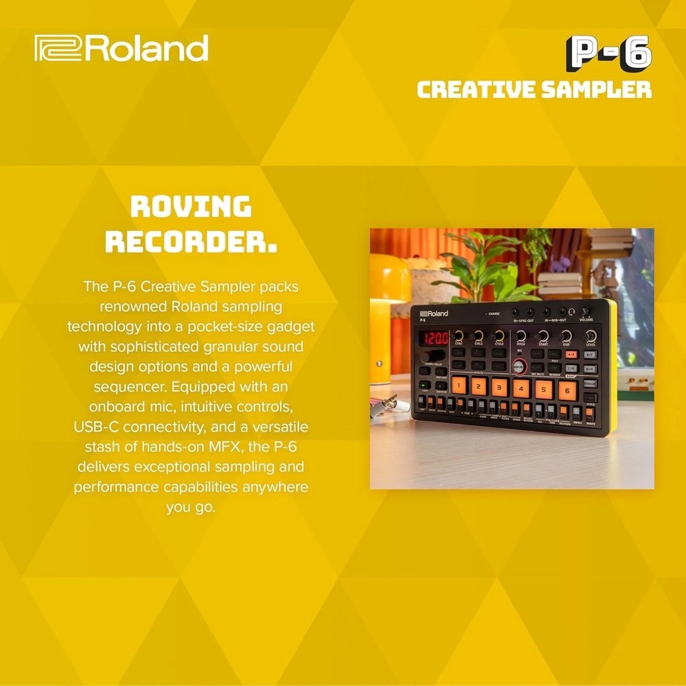 Roland AIRA Compact P-6 Creative Sampler W/Box