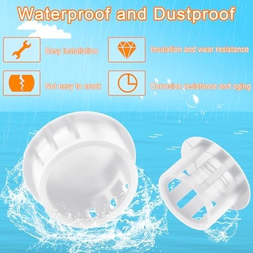 White Nylon Hole Plugs Assorted Sizes Set