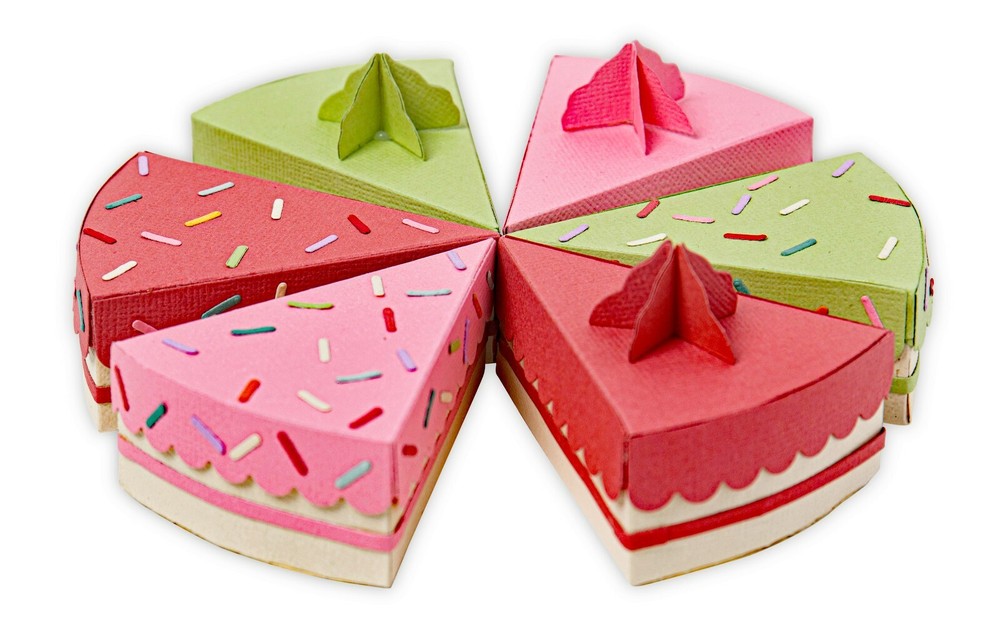 Sizzix Thinlits Cake Slice Box 10PK set #665883 Retail $28.99 by Kath Breen