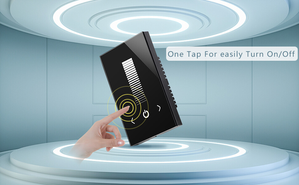 Wall Switch 12-24V Touch Panel Dimmer Controller Fr Single Color LED Strip Black