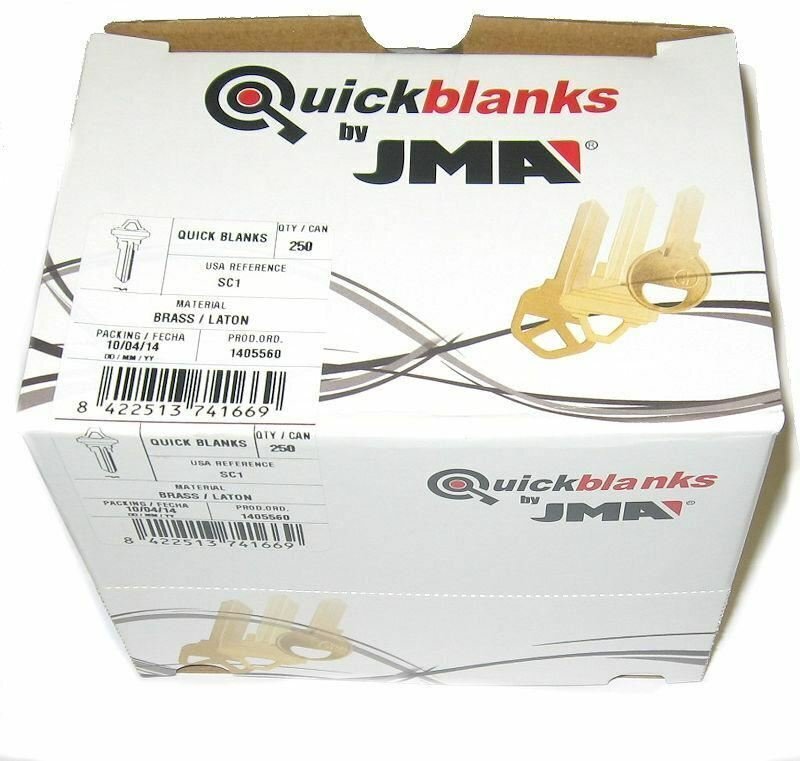 JMA SLG3E-250, Key Blanks for SC1 250/Pk