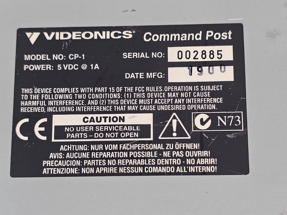 Videonics Focus Command Post CP1 CP-1 Media Controller w/ USB Connector Cable
