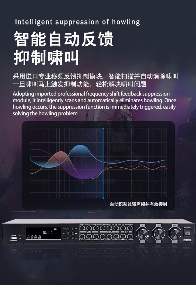 Professional Microphone Multifunctional Prea Digital Microphone KTV Karaoke