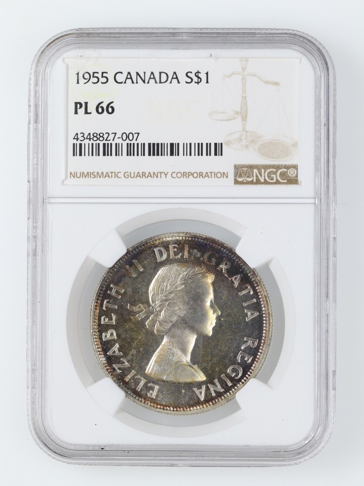 1955 Canada Silver Dollar NGC PL66