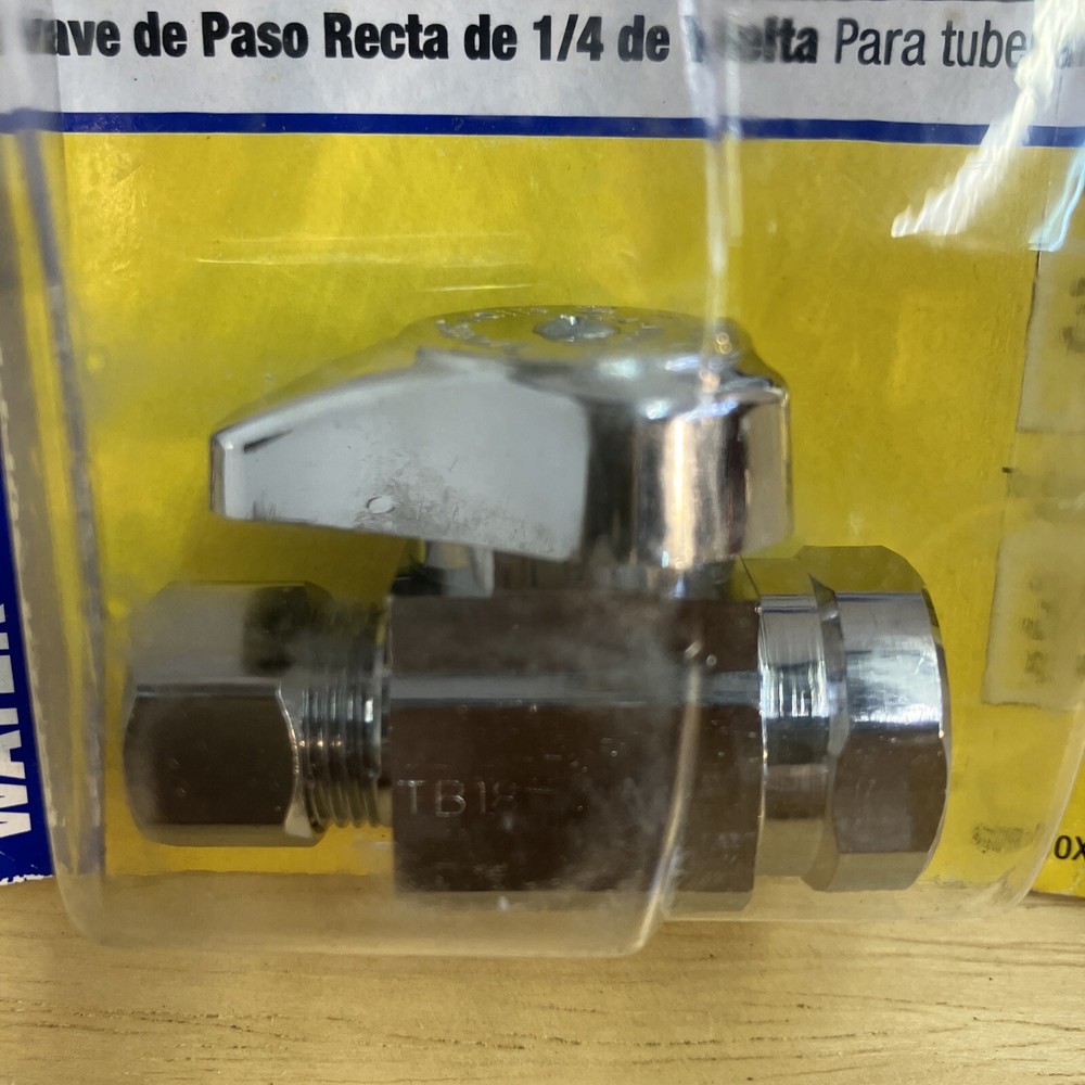 BrassCraft G2R10X CD Brass Chrome Turn Straight Valve 3/8 I.D. x 3/8 O.D. in.