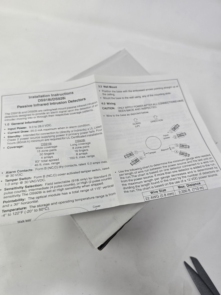 Detection Systems Motion Detector White DS918i