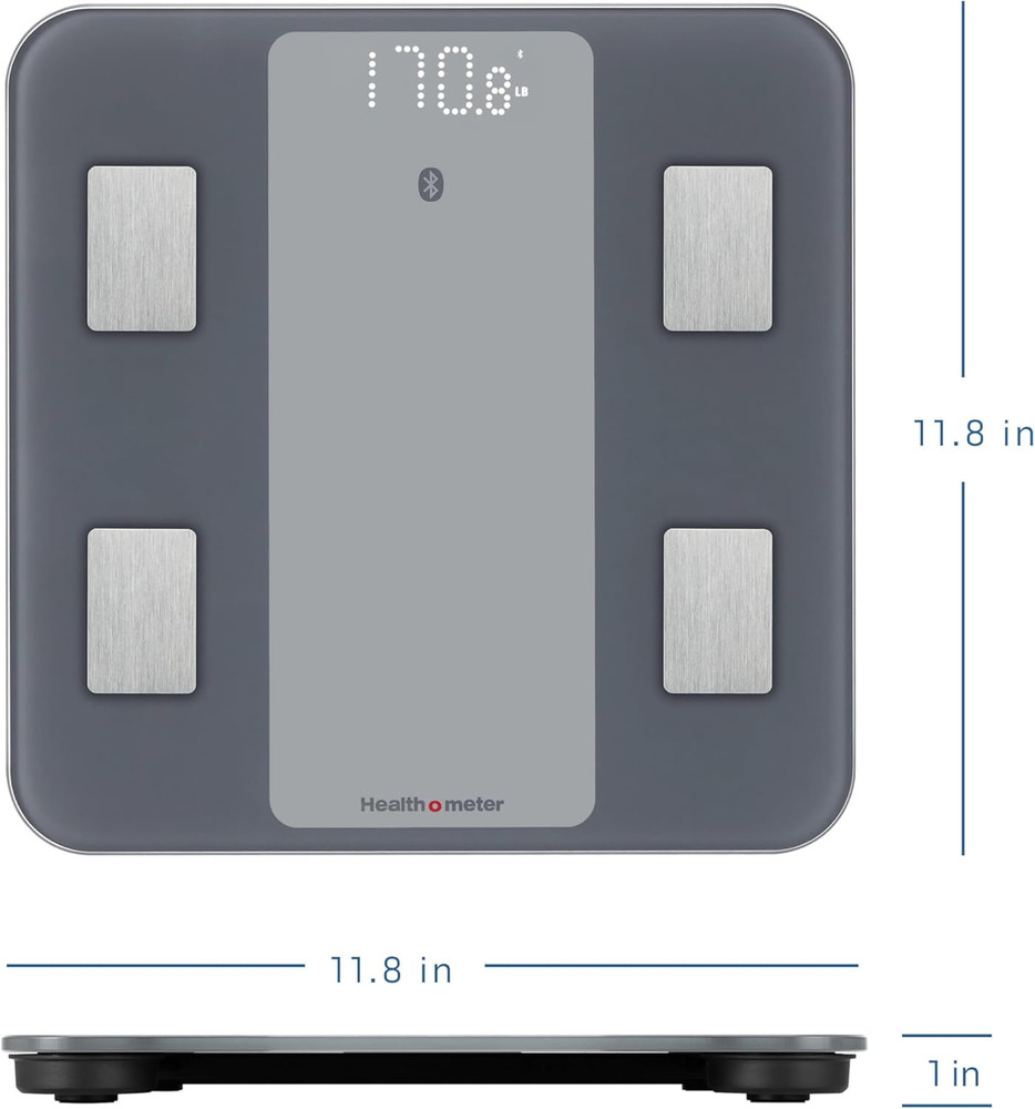 Bluetooth Digital Bathroom Scale with Smart Connectivity BMI & Body Fat Tracking