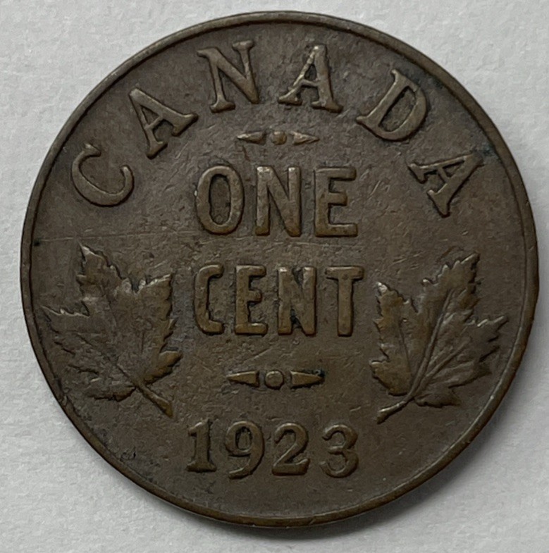 1923 Key-Date Canada Small Cent. VG Condition. C-2754