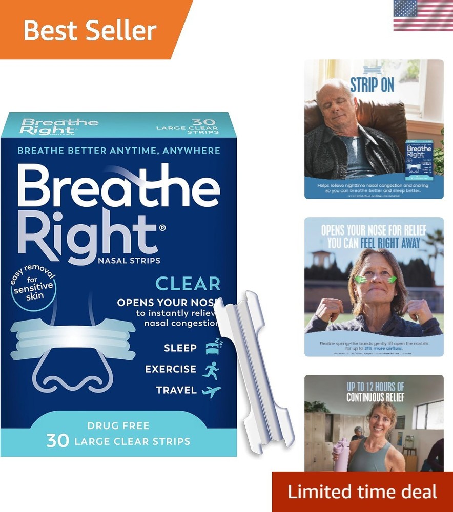 New Clear Large Nasal Strips for Better Breathing