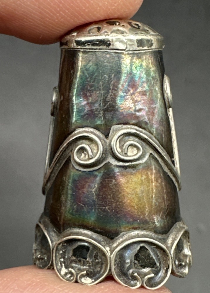 Vtg Sterling Silver Mexico Sewing Thimble