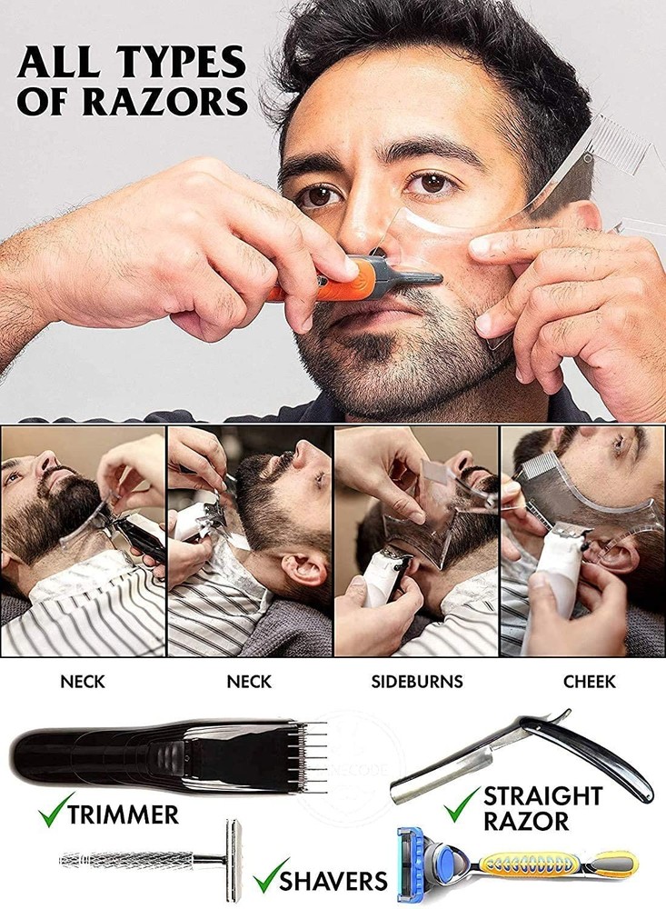 Men’s Beard Styling and Shaping Tool with Comb for Precise Edging NEW