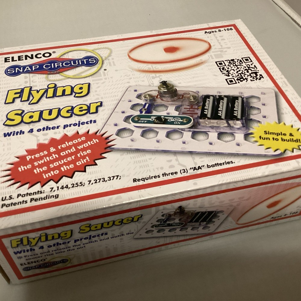 Elenco Snap Circuits Flying Saucer 4 Projects - Red Fan Piece Missing