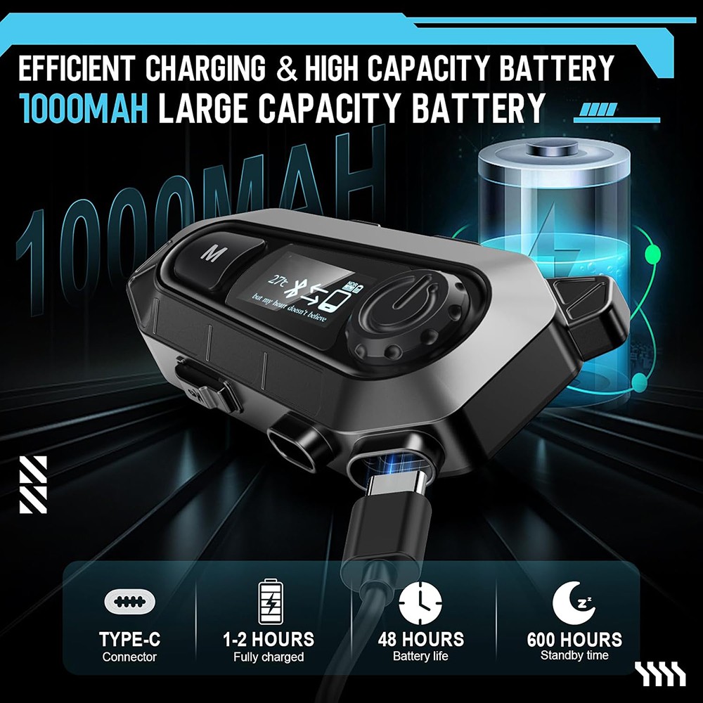 Bluetooth Headphone Motorcycle Helmet Intercom Headset Interphone Handfree Call