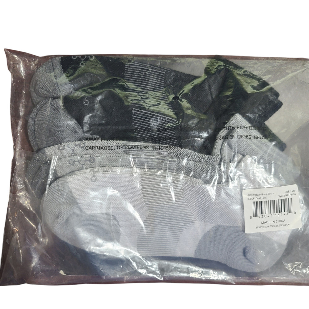 Tommie Copper S/4 4 Pack Compression Ankle Socks - Basic Large