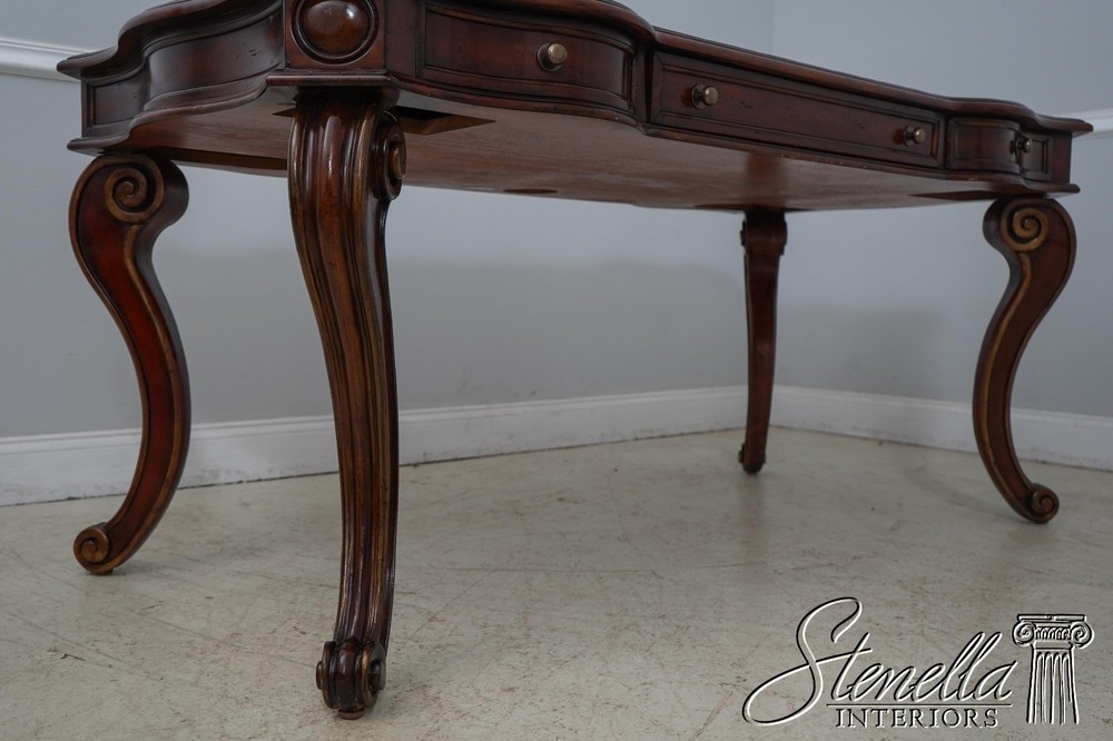 61635: HOOKER Leather Top Continental Style Desk