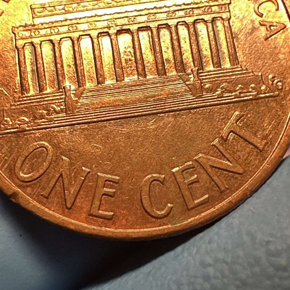 1993 Lincoln Memorial Spike Head Die Break Error Plating Doubling