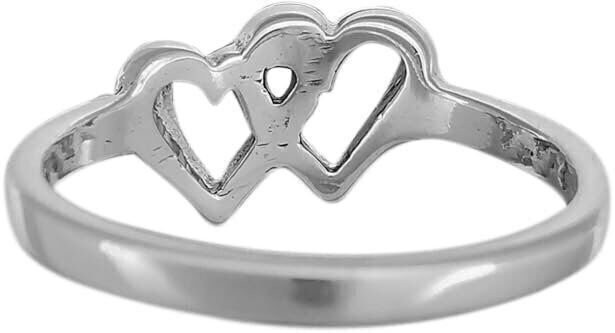 Diamond Cut United Hearts Ring