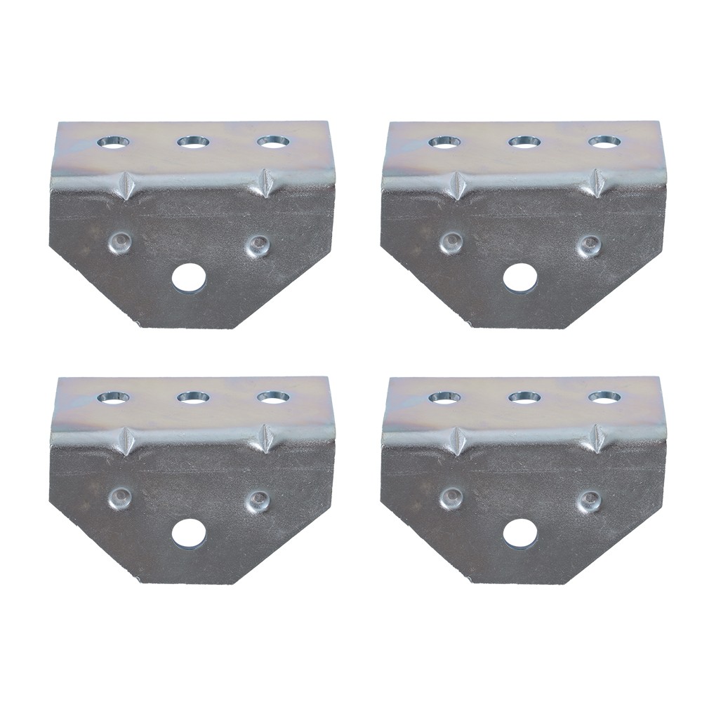 4× 8" Galvanized Swivel Top Bunk Bracket Kit with Hardware Boat Trailer 2x3