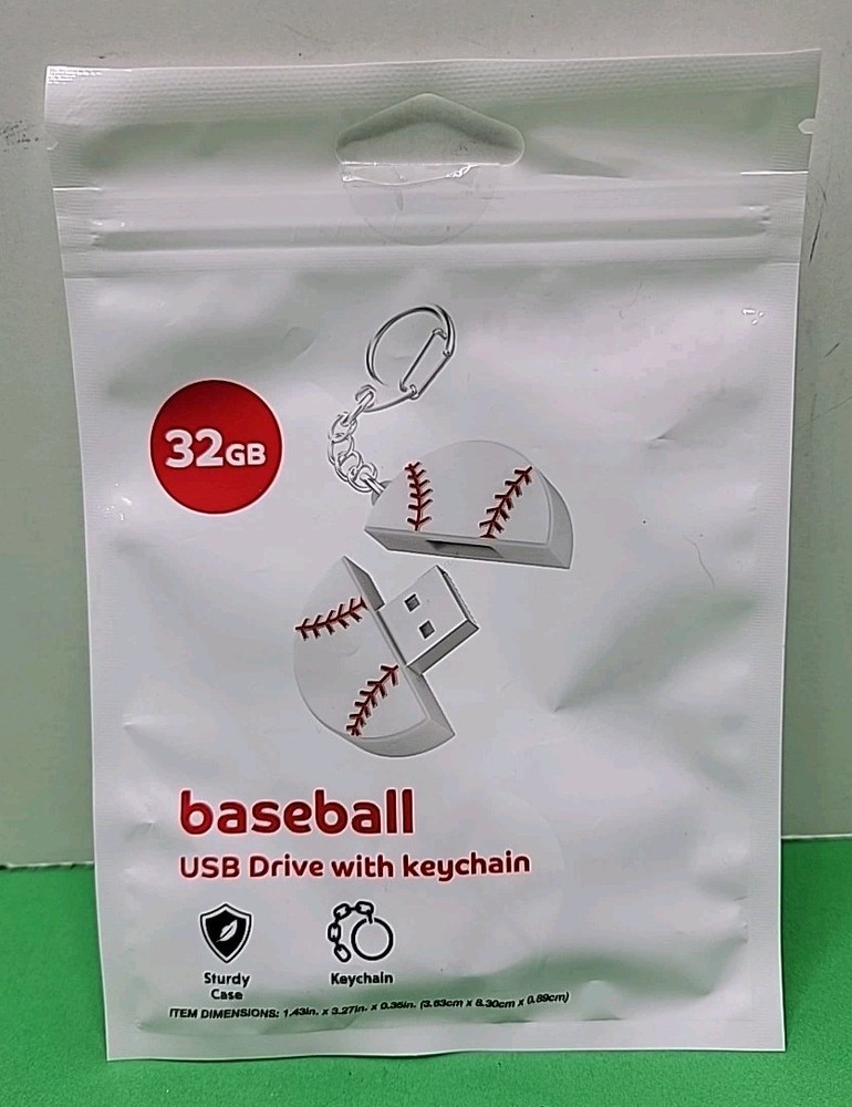 Vivitar 32gb Baseball USB Flash Thumb Drive