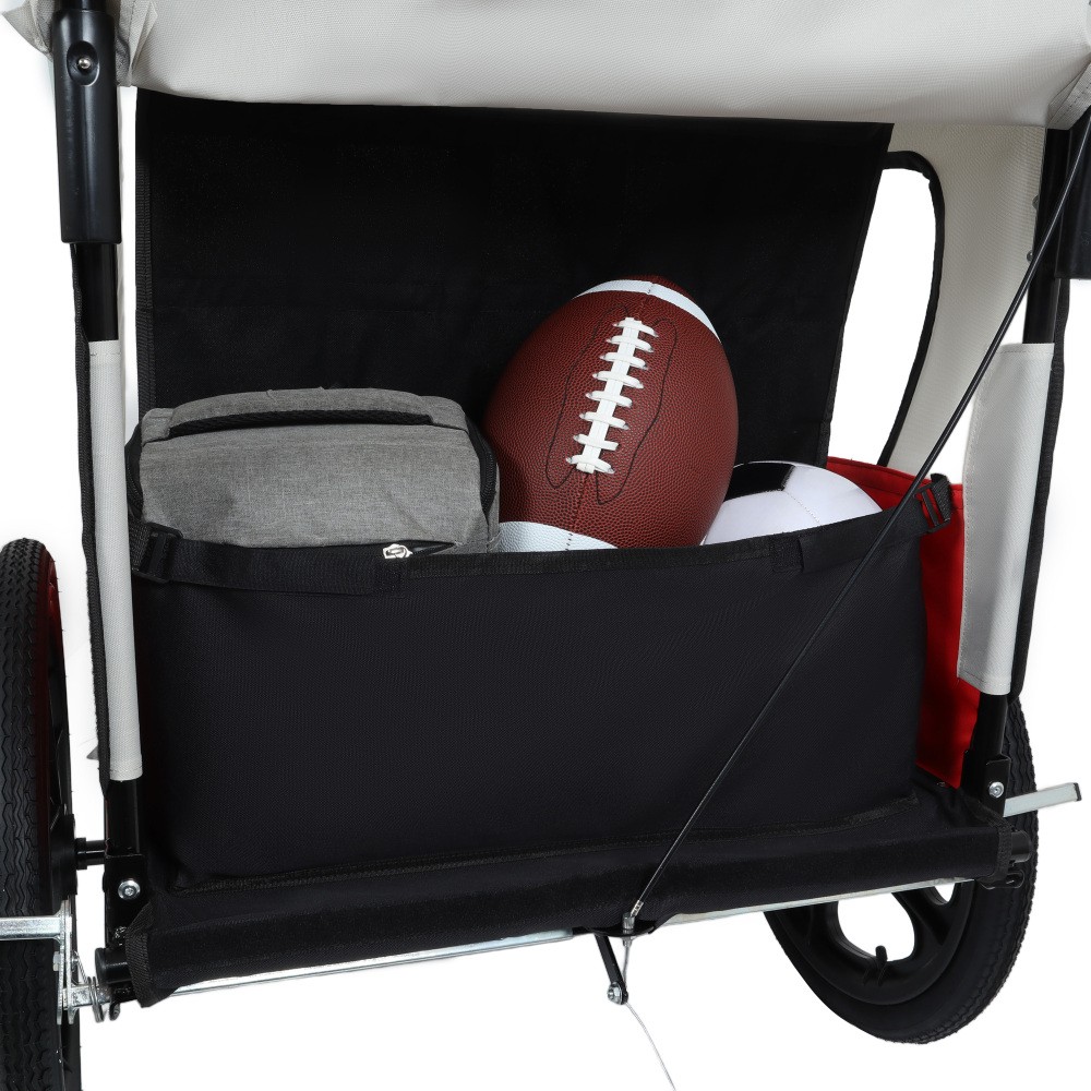 Double Stroller 5-Point Harness Foldable Swivel Front Wheels Storage Bag