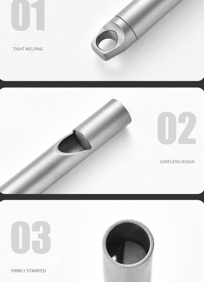 Titanium Alloy Whistle Training Command Warning Tool Keychain Necklace EDC