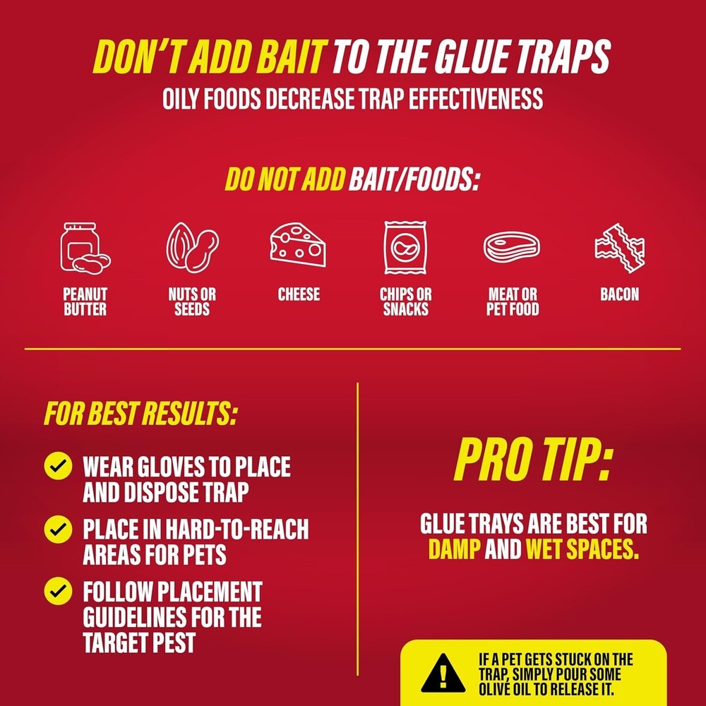 Versatile 2-Pack Glue Traps for Rats, Mice, Snakes & Spiders - Safe & Effective