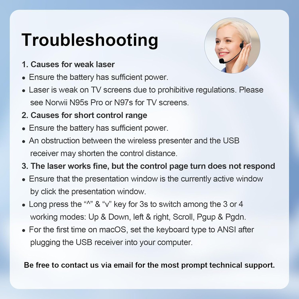 N29 Presentation Clicker Slide Pointer Clicker for Powerpoint Presentations, Wir