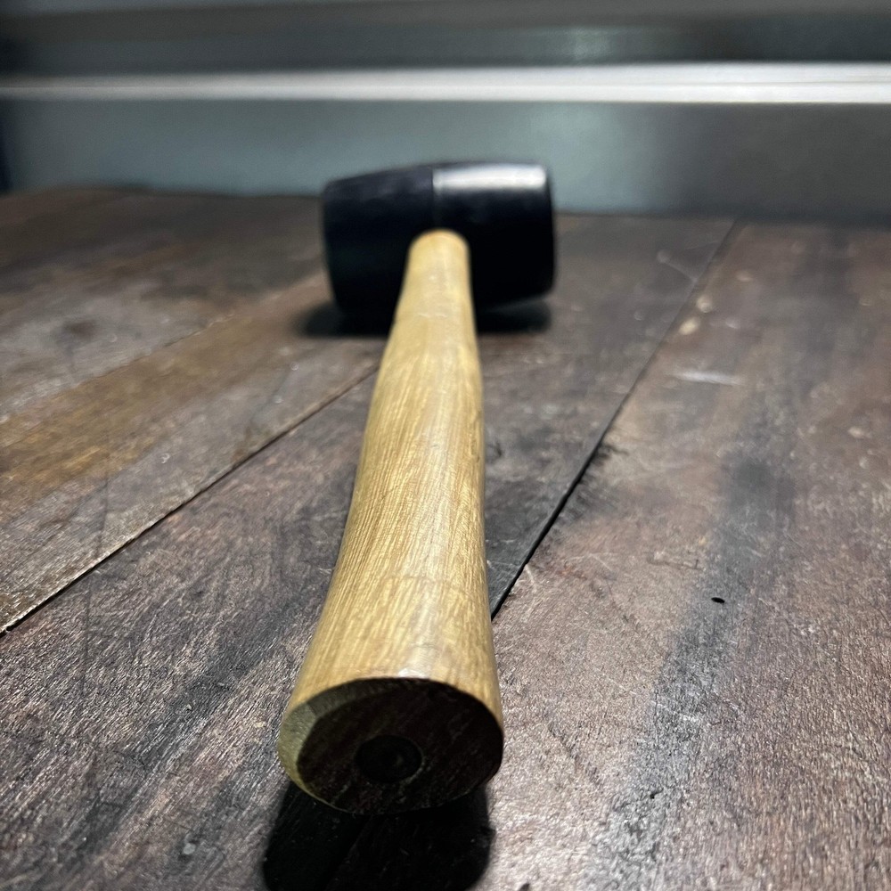 Black Rubber Mallet with Hardwood Handle