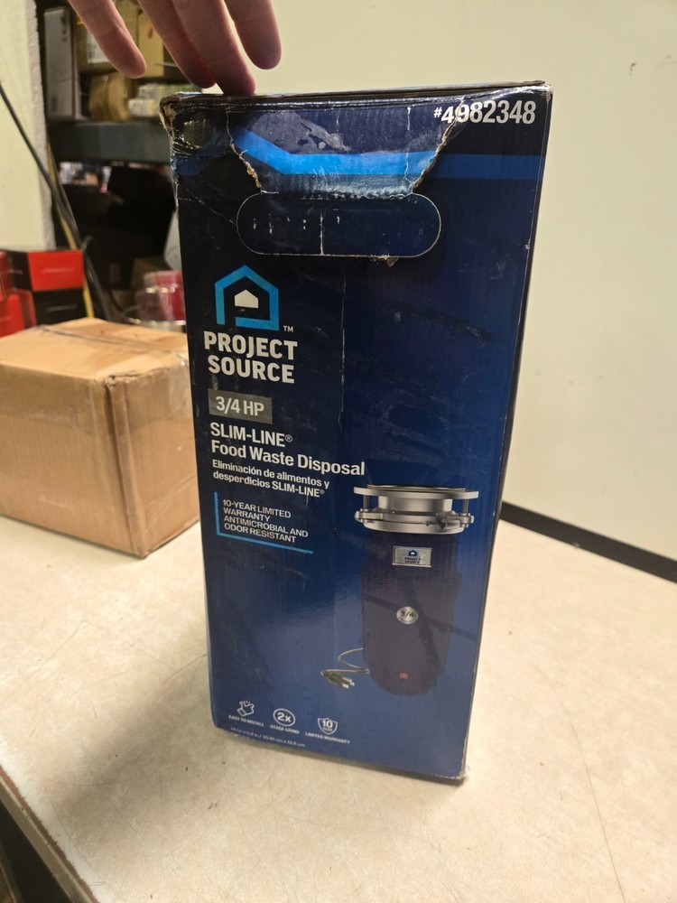 Project Source Corded 3/4-HP Continuous Feed Noise Insulation Garbage Disposal