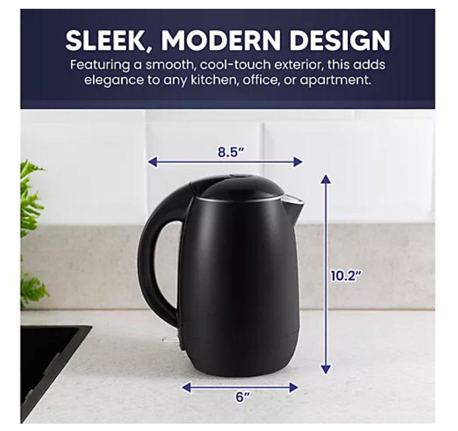 Elite Cuisine 1.9qt Electric Kettle w/ SS Interior