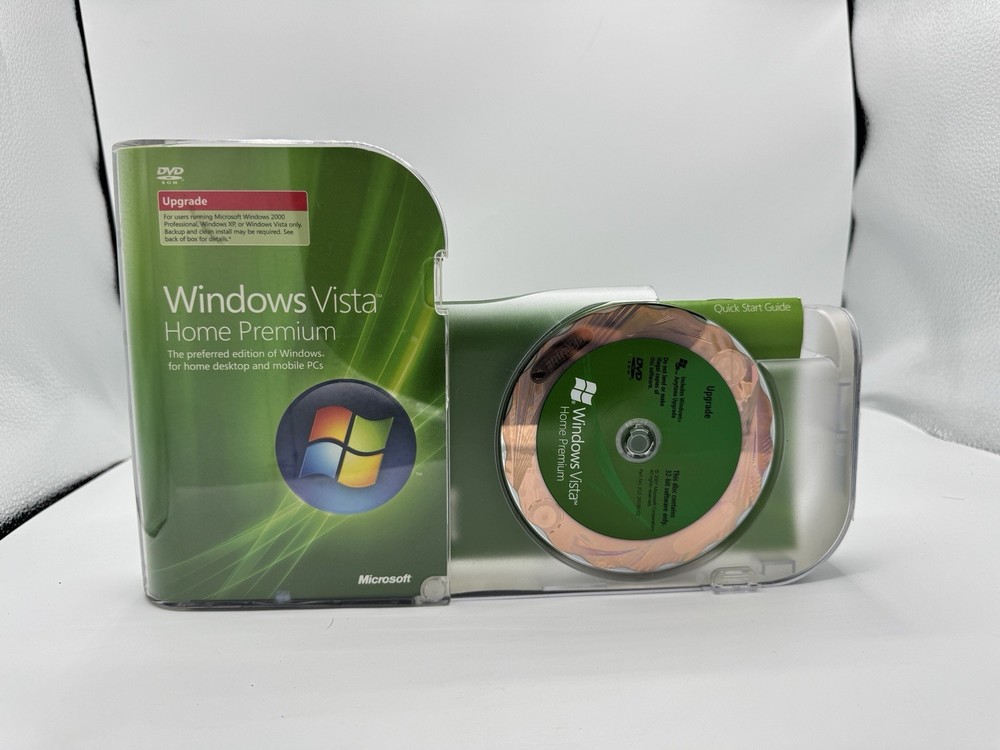 Microsoft Windows Vista Home Premium Full w/SP1 MS WIN 32 Bit DVD =opened=