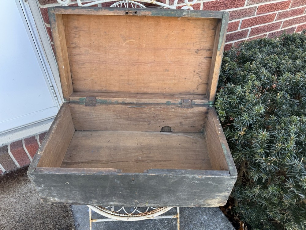 Antique Wooden Footlocker/Toolbox