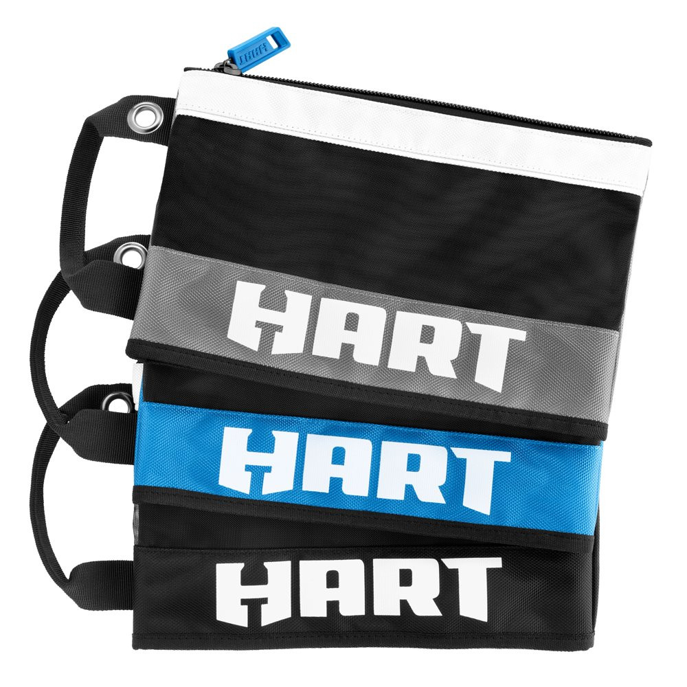 Heavy-Duty Mesh Material Zipper Pouches Multi-Colored Storage Tool Bags 3 Pack
