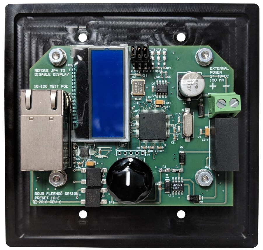 DFD PRE10ETHER-A Ethernet Preset 10 Architectural 2 Gang Wall Mounted Controller