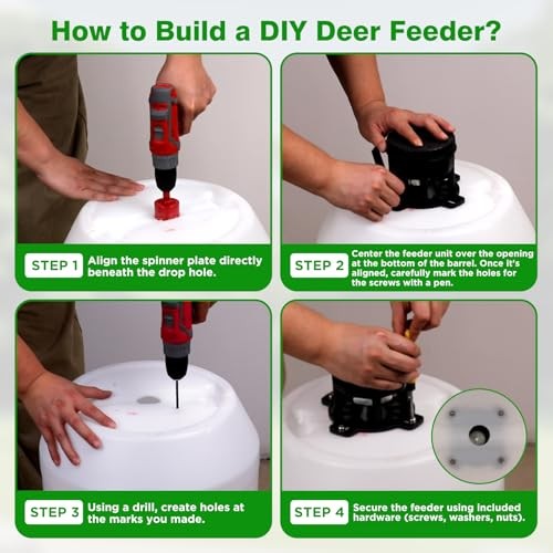 Deer Feeder Kit,Motor and Timer Kit with Programable Digital Timer,Up to 4