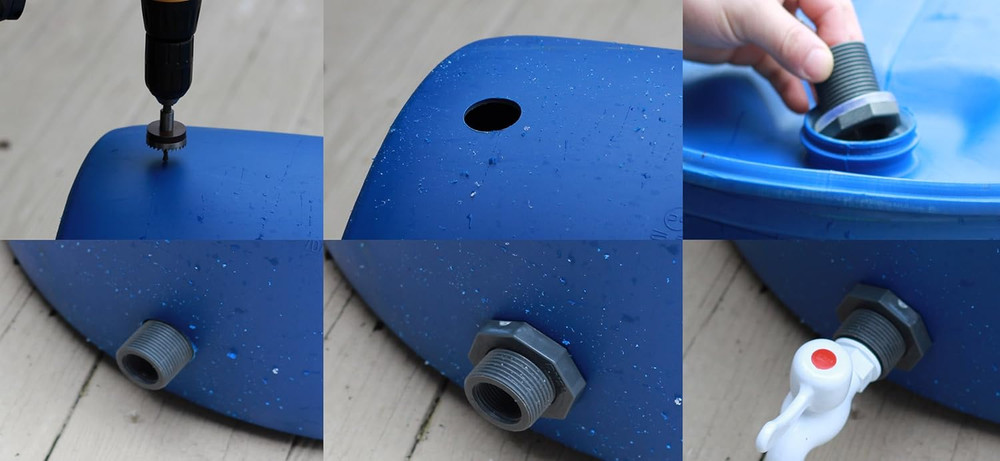 RBS100 Plastic Rain Barrel Spigot Kit(with Bulkhead Fitting)