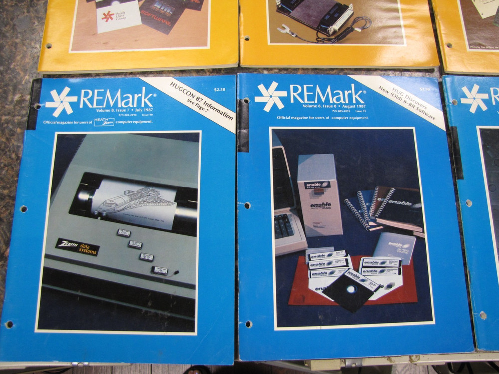 1987 REMark Heath Zenith User Group Magazines Computer Advertisements JAN-DEC