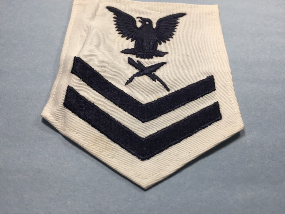 US Navy - Cryptologic Tech. Rate 2nd class patch Bk/wht. (Male size)