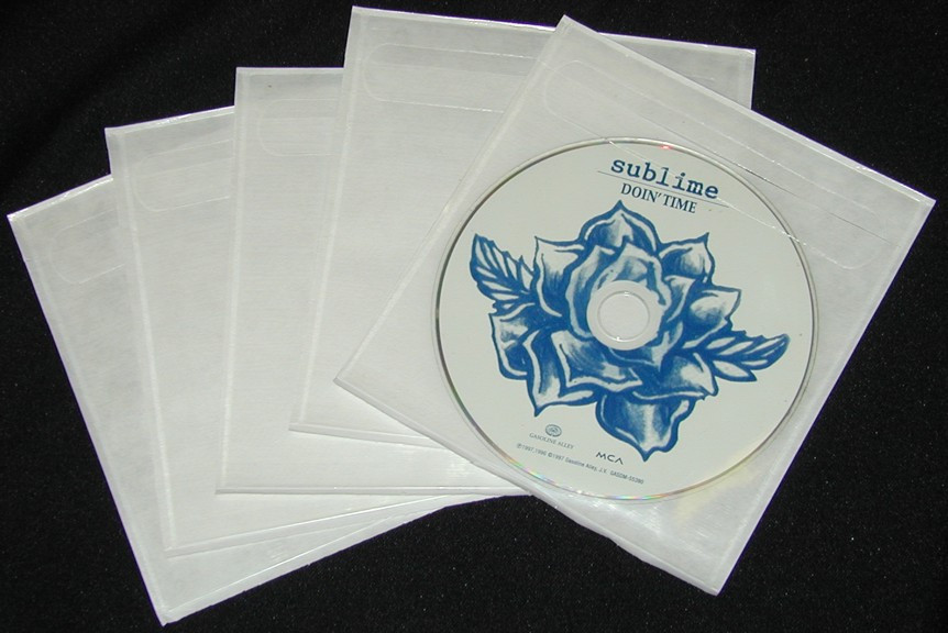 (25) Adhesive Backed CD Plastic Booklet Disc Display Sleeves Inserts DVD #CDIVSB