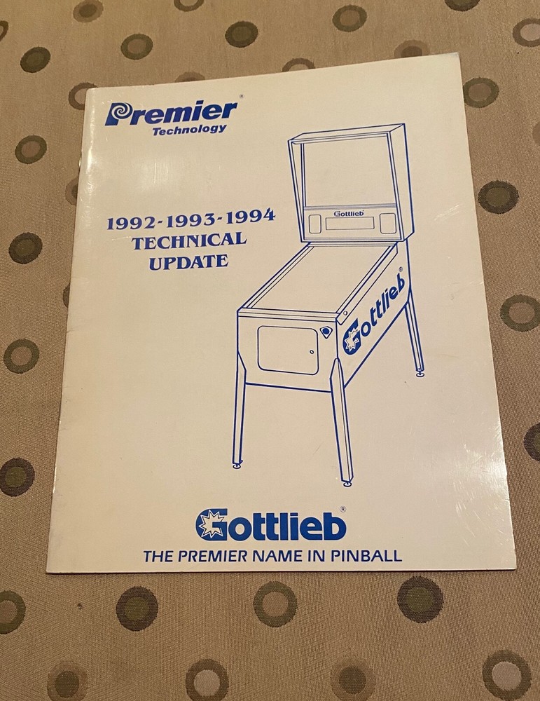 Gottlieb Pinball 1992-1993-1994 Technical Update Manual