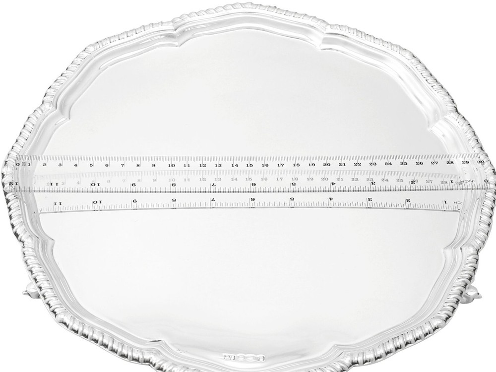Vintage Elizabeth II Sterling Silver Salver