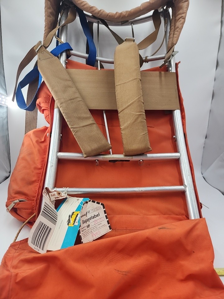 Skyline Camp Trail  External Frame Hiking Backpack, Orange  VTG