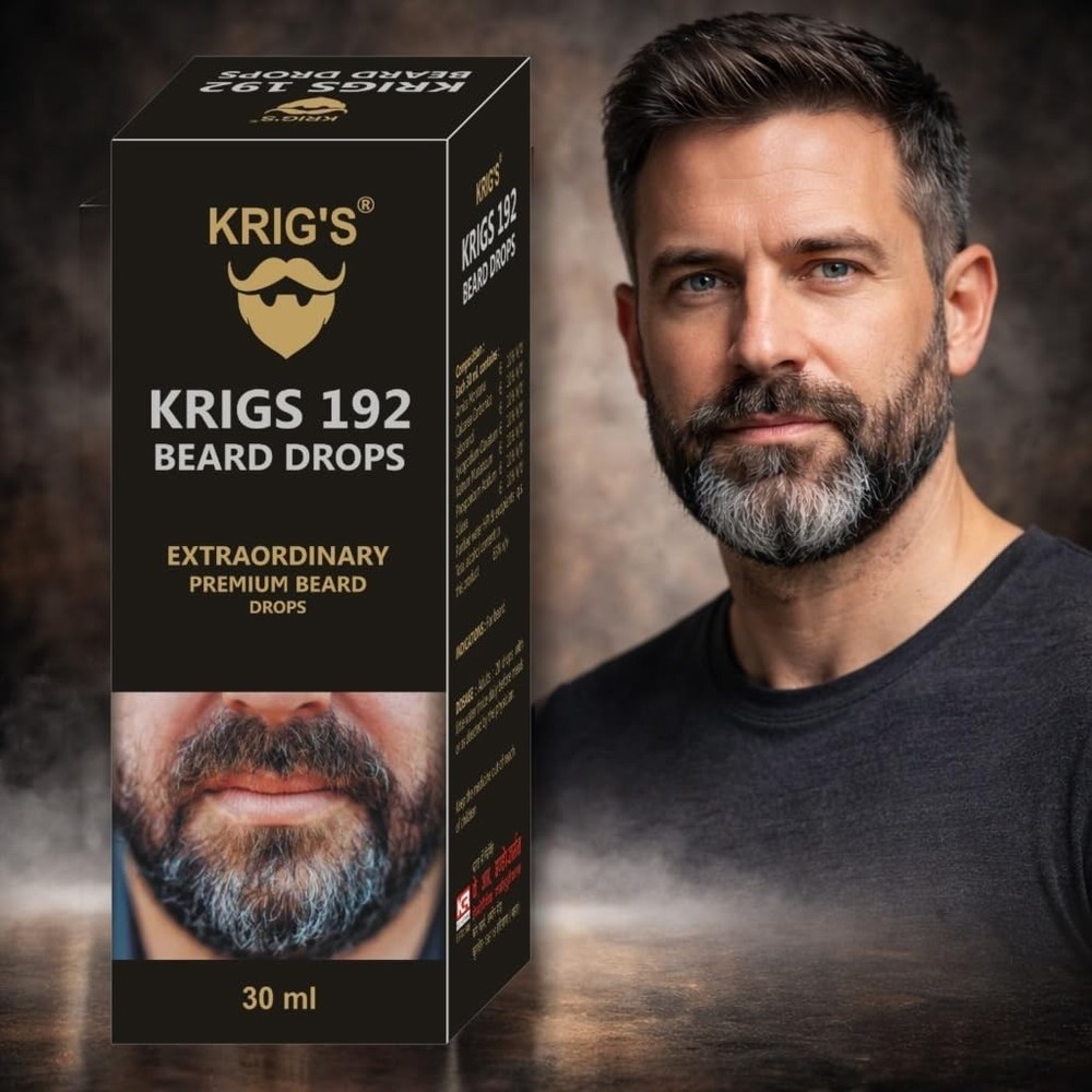 KRIG'S 192 Beard Drops Homeopathic - Extraordinary Premium Drops  for MEN 30ml