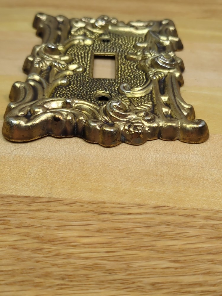 Vintage AmerTac Brass Single Light Switch Plate