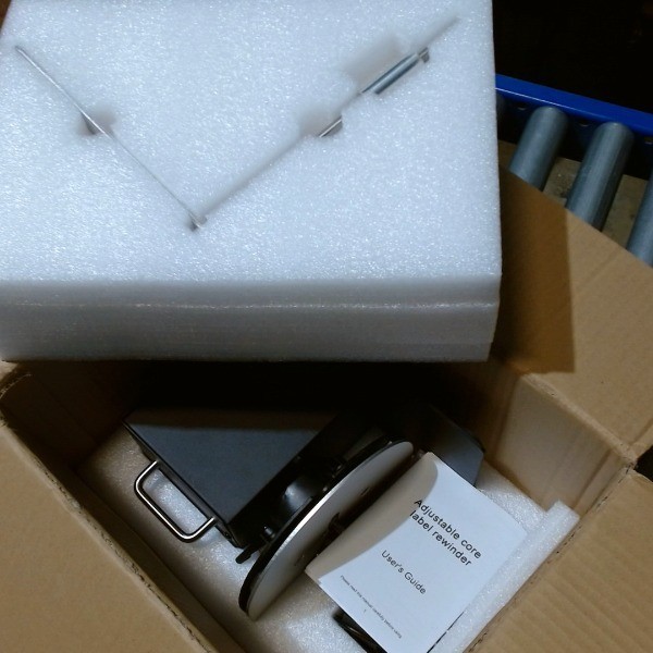 Automatic Label Rewinder, Supports 1", 1.5", 3" Core Holder, Adjustable Speed